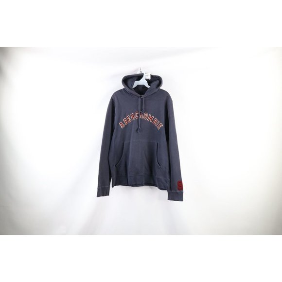 Abercrombie & Fitch Other - Vintage Abercrombie & Fitch Mens Small Faded Spell Out Heavyweight Hoodie Blue